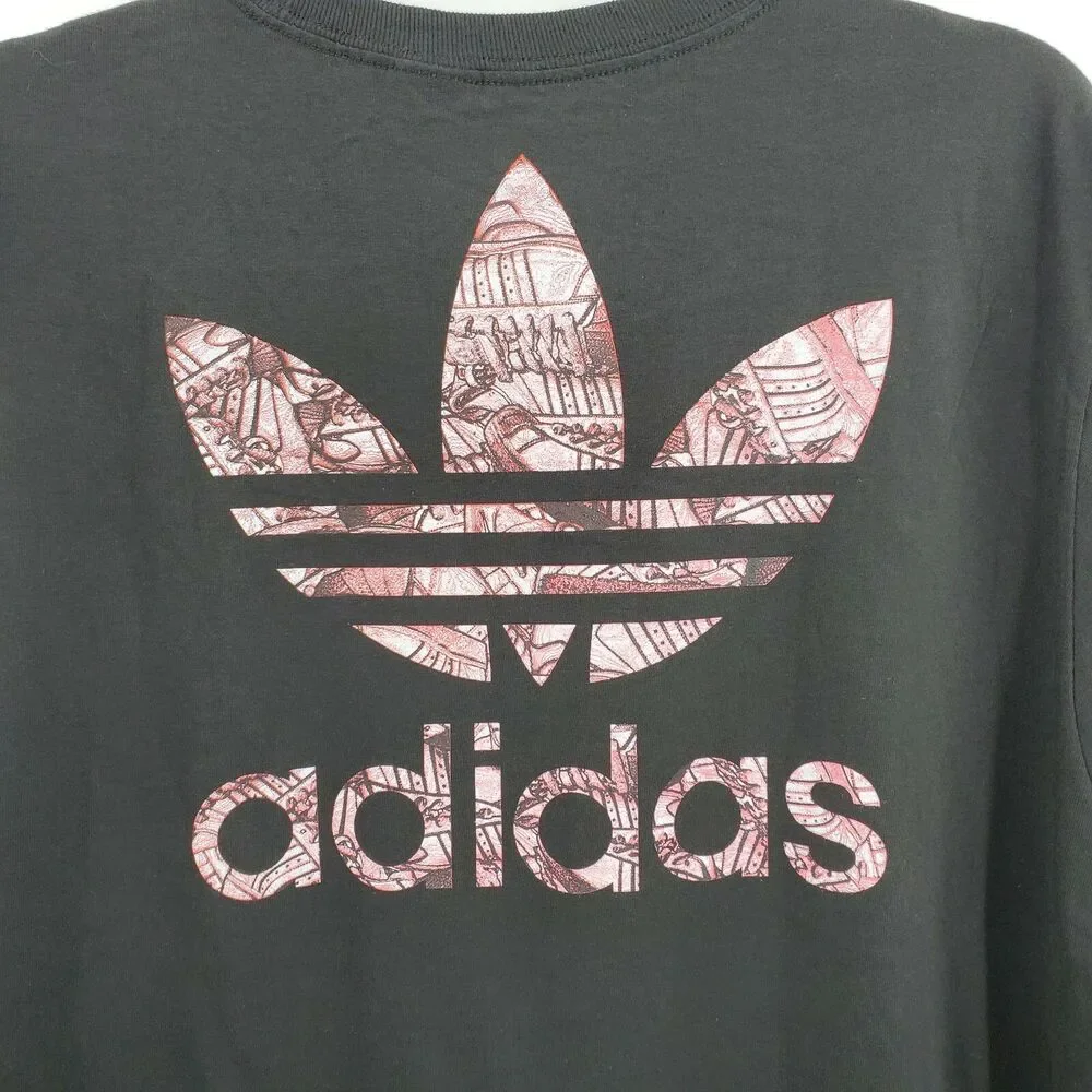 Adidas Trefoil Chicago Bulls NBA T-Shirt Men's Size Large Spellout Double Sided